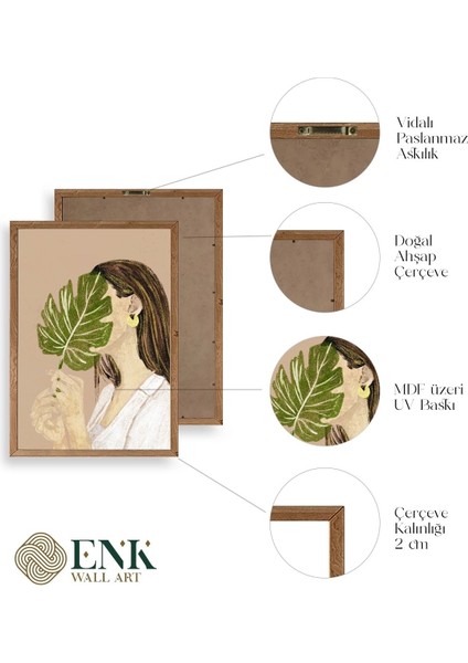 Kadın Ahşap Çerçeveli Tablo fırsatları