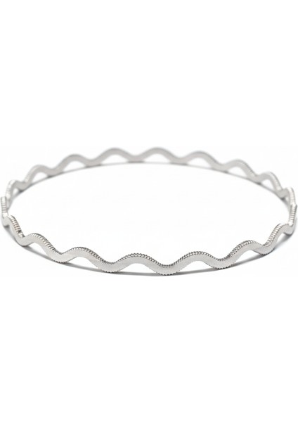 Ajda 925 Ayar Gümüş Bilezik Zigzag fiyatları