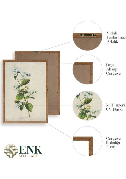 Çiçek Ahşap Çerçeveli Tablo fırsatları
