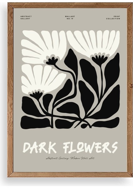 Çiçek Ahşap Çerçeveli Tablo