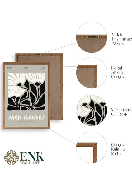 Çiçek Ahşap Çerçeveli Tablo fırsatları