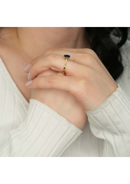 Mavi Topaz Taşlı Gümüş Yüzük YZ06 modelleri