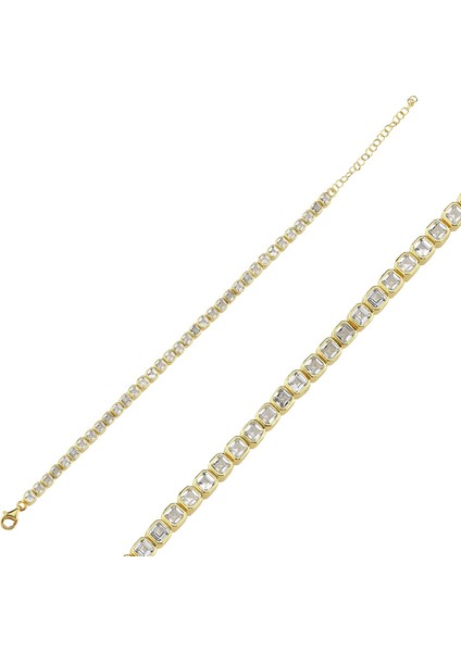 Taşlı Altın Kaplama Bileklik BLK12