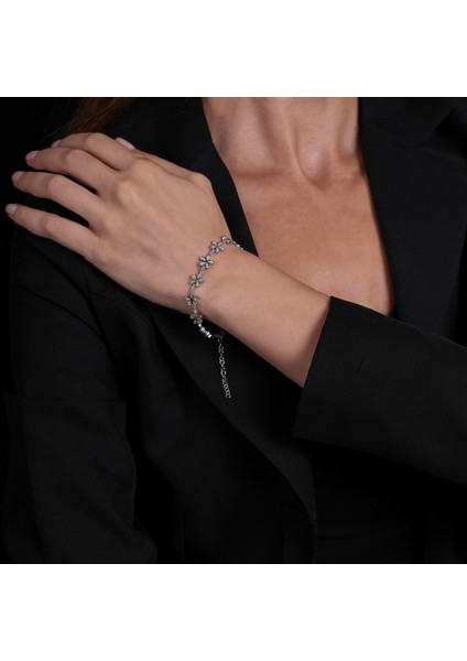 Lotus Çiçekli Gümüş Bileklik BLK38 modelleri