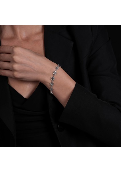 Lotus Çiçekli Gümüş Bileklik BLK38 indirimleri