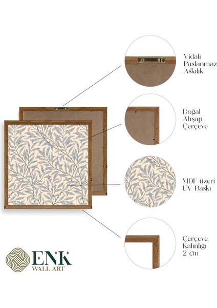 Yaprak Ahşap Çerçeveli Tablo fırsatları