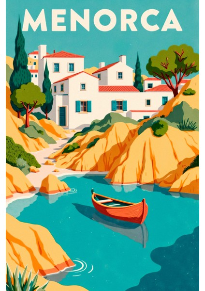 Minorka Sahil Evleri Kanvas Tablo