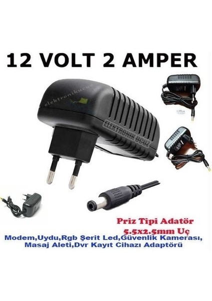 Orijinal Ayarında Uyumlu Adaptörü 12V 2A Adaptör Plastik Kasa Priz Tipi Modem Swich Adaptörü 12VOLT 2AMPER Adaptör - 12V 2A Adapter fırsatları