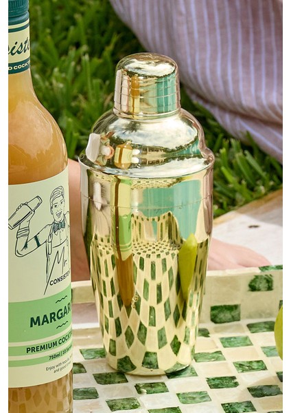 Şık 500ML Paslanmaz Çelik Shaker Kokteyl Karıştırıcı Gold Renk fiyatları