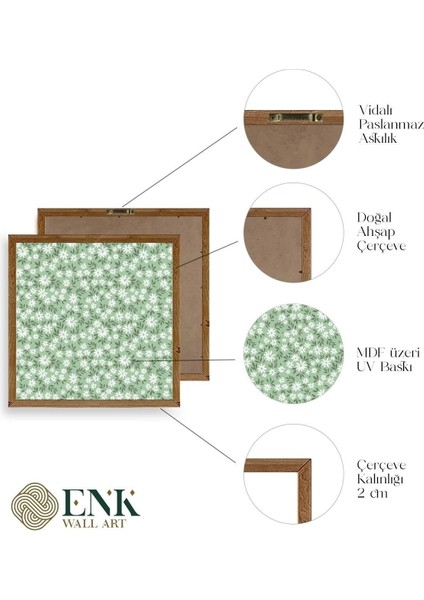 Çiçekler Ahşap Çerçeveli Tablo fırsatları