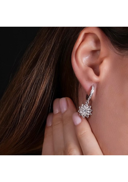 Lotus Gümüş Küpe KP02 modelleri