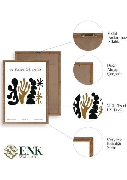 Modern Üçlü Ahşap Çerçeveli Tablo fırsatları