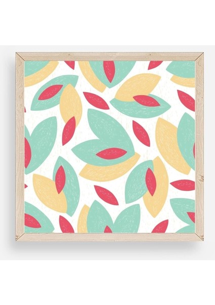 Yaprak Ahşap Çerçeveli Tablo