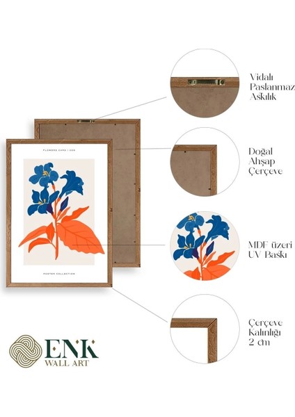 Çiçekler Ahşap Çerçeveli Tablo fırsatları