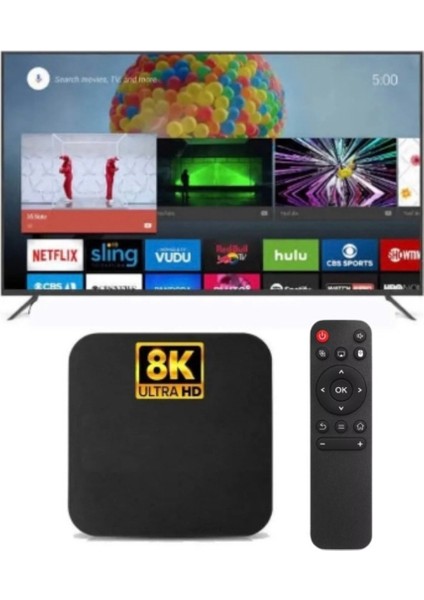 8k Ultra Hd Android Tv Box, Android Tv Stick, Tam Paket Yayın, Yüksek Kalite