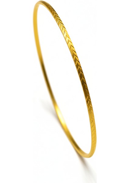 Ajda 925 Ayar Gümüş Bilezik 22 Ayar Altın Kaplama