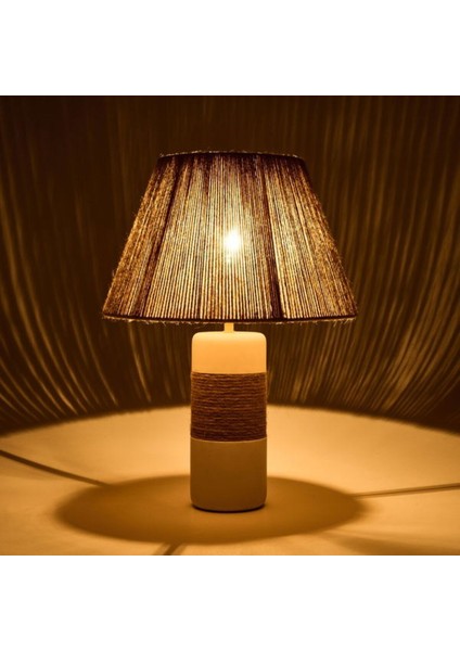 Modern Yunik Abajur, Beyaz ve Kahverengi, Şık ve Aydınlatıcı Tasarım fiyatları