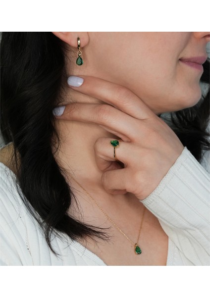 Peridot Damla Taşlı Gümüş Takım TKM12 fiyatları