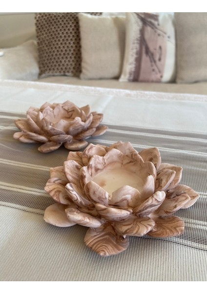 Şık Lotus Çiçeği Mumluk, Dekoratif ve Hediye Seçeneği