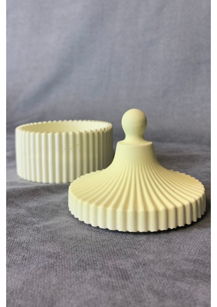 El Yapımı Sarı Mumluk ve Saklama Kutusu, 8X10 Cm, Zarif ve Şık Tasarım fiyatları