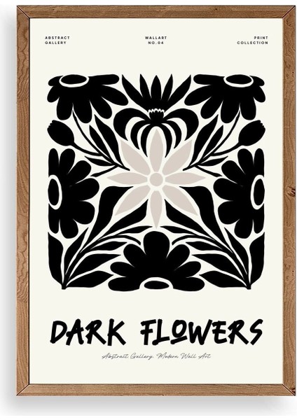 Çiçek Ahşap Çerçeveli Tablo