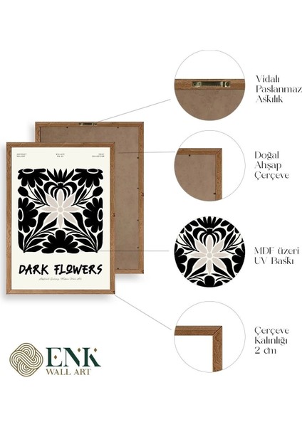Çiçek Ahşap Çerçeveli Tablo fırsatları