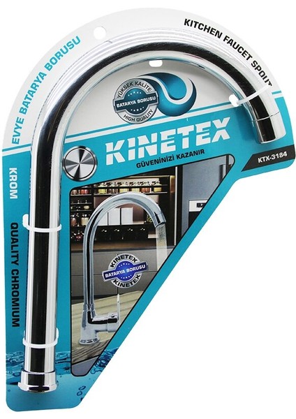 Evye - Büyük Batarya Borusu Süzgeçli Uç Krom Kaplama (5358)