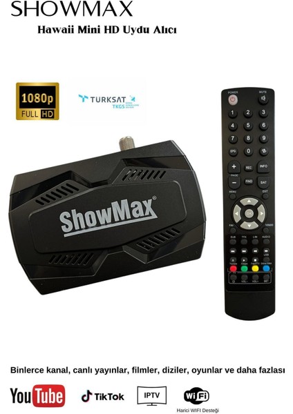 Yüksek Kaliteli Hd Uydu Alıcısı, Wi-Fi Adaptör Hediyeli, Canaksız, F-Ree Iptv