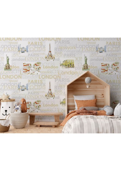 Krem Ülkeler 16 M2 Duvar Kağıdı 81371