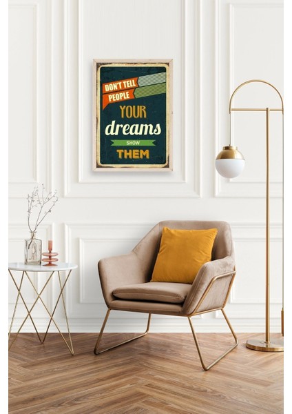 Motto Ahşap Çerçeveli Tablo fiyatları