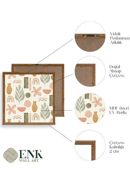 Yaprak Ahşap Çerçeveli Tablo fırsatları
