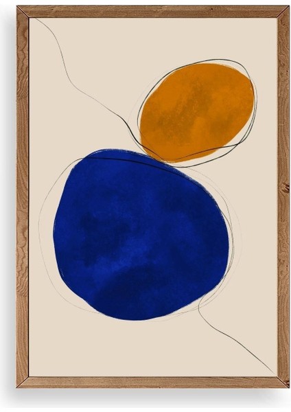 Soyut Ahşap Çerçeveli Tablo