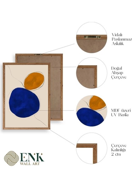 Soyut Ahşap Çerçeveli Tablo fırsatları