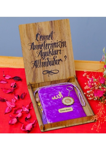 Anneler Günü Hediyesi Mor Renk Yasini Şerif Seti