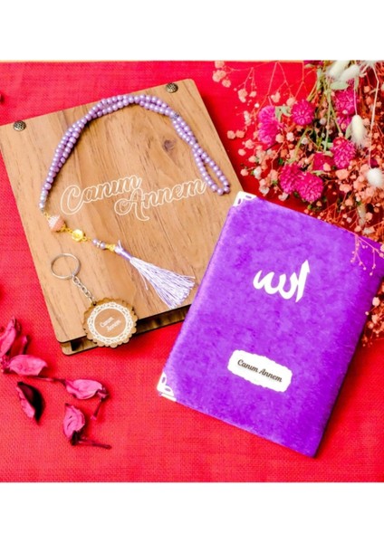 Anneler Günü Hediyesi Mor Renk Yasini Şerif Seti fiyatları
