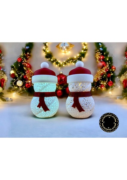 Dekoratif Işıklı Kardan Adam Noel süsü modelleri
