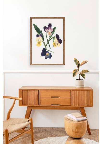 Çiçekler Ahşap Çerçeveli Tablo modelleri