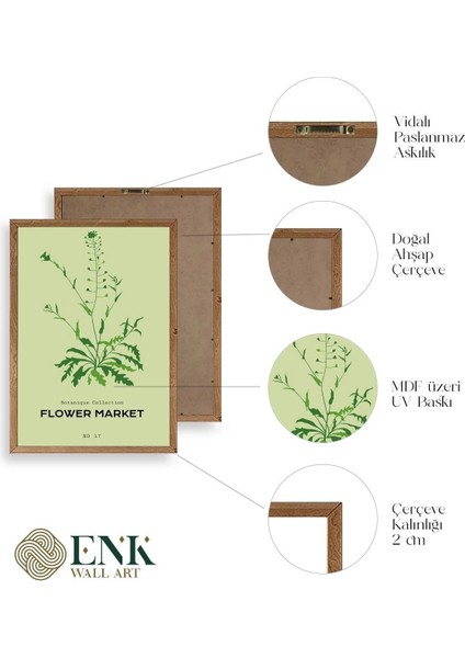 Çiçek Ahşap Çerçeveli Tablo fırsatları