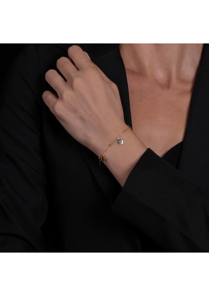 Damlalı Altın Kaplama Bileklik Blk5 fırsatları