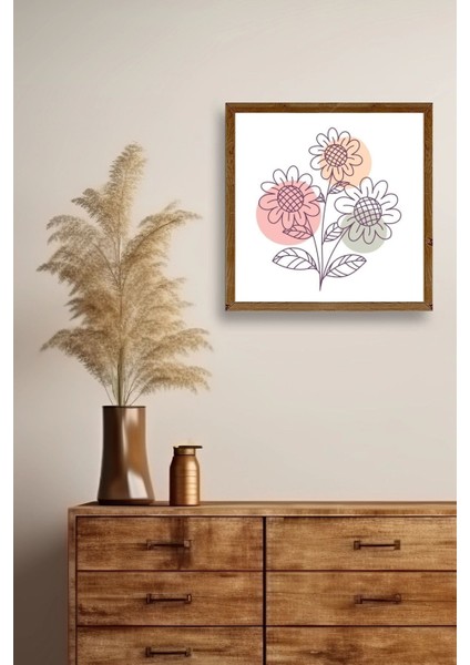 Çiçek Ahşap Çerçeveli Tablo fiyatları