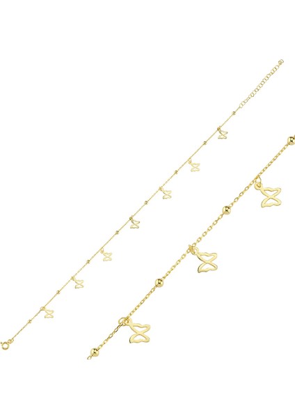 Kelebek Altın Kaplama Bileklik Blk6