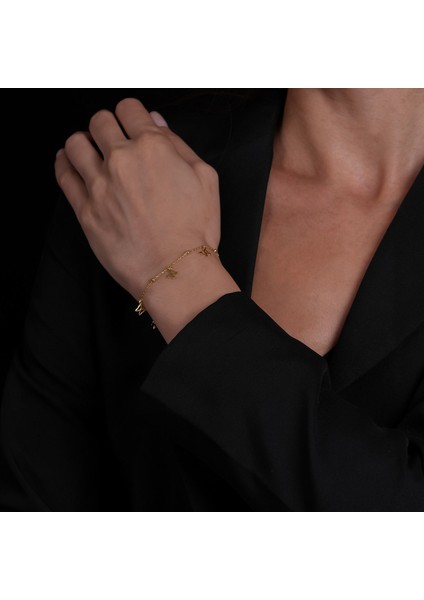 Kelebek Altın Kaplama Bileklik Blk6 modelleri