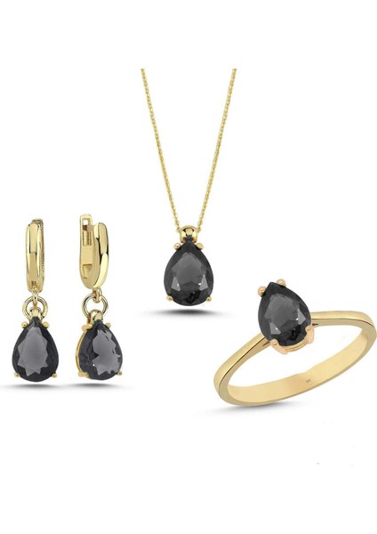 Oniks Taşlı Gümüş Takım TKM11