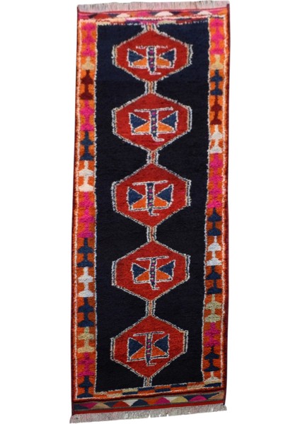 El Dokuma Herki Yolluk Yün Halı 0566 - Yeni - Lacivert