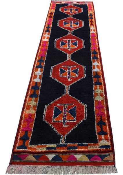 El Dokuma Herki Yolluk Yün Halı 0566 - Yeni - Lacivert fiyatları