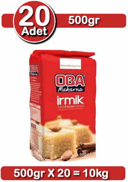 Tatlılık Irmik 500 G x 20 Adet | Helvalık – Şekerparelik