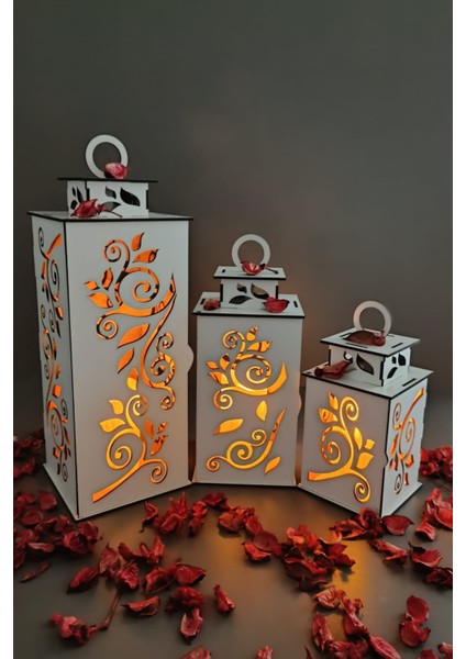 El Işçiliği Ahşap Dekoratif Mumluk, Şık ve Zarif Tasarım fiyatları