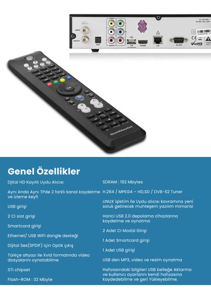 Yüksek Çözünürlüklü 1080P Dijital Uydu Alıcısı, Net ve Kaliteli Görüntü fiyatları