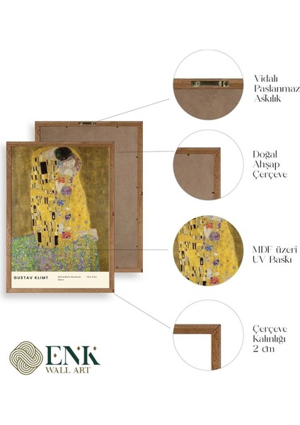 Gustav Klimt Ahşap Çerçeveli Tablo fırsatları