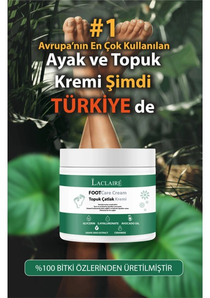 Ayak & Topuk Çatlak Kremi, Nasır Tedasivi, Ayak Kokusu Tedavisi, Nemlendirici 100 ml
